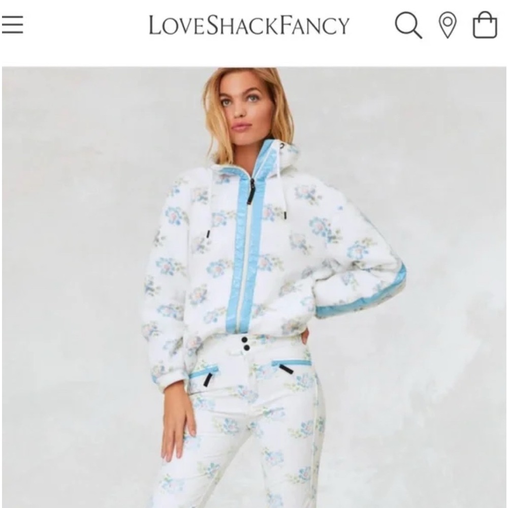 New with tag LoveShack fancy x Bogner fire + ice collaboration size XXS ski coat